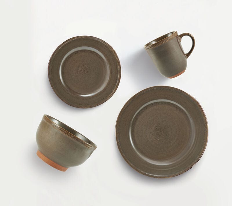 Oakley Brown 32 Piece Dinnerware Set. Service for 8 - Image 2