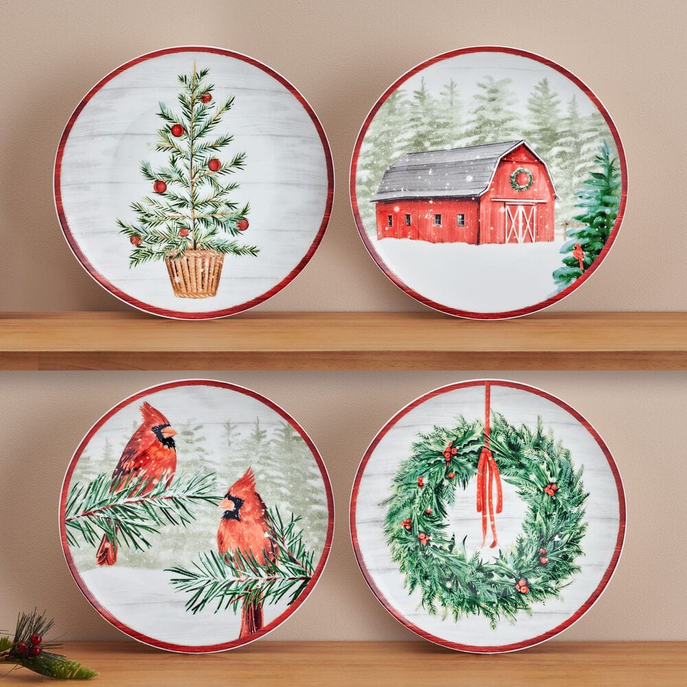 Countryside Christmas Set of 4 Salad Plates - Image 3