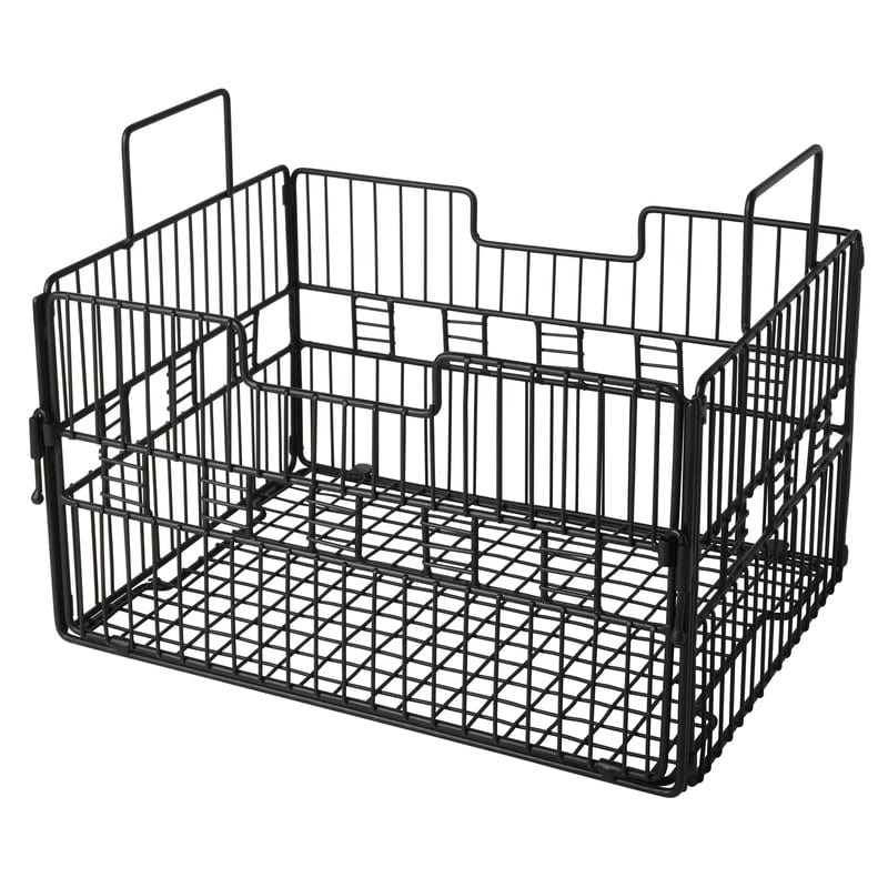 Madam Grid Stacking and Nesting Basket with Mango Wood Lid - Image 10