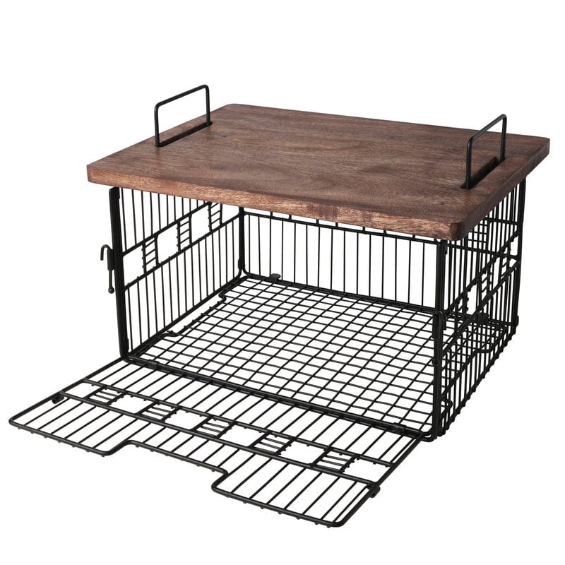 Madam Grid Stacking and Nesting Basket with Mango Wood Lid - Image 8