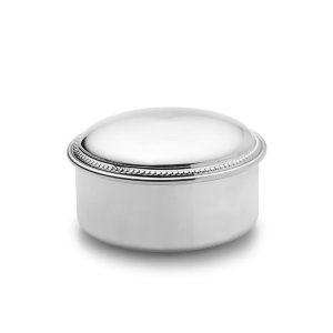 Beaded Pewter Jewelry Box