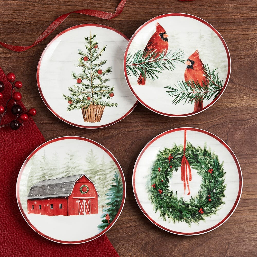 Countryside Christmas Set of 4 Salad Plates - Image 2