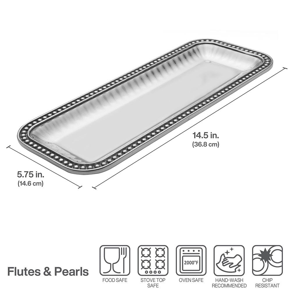 Flutes & Pearls Rectangular Tray - Image 5