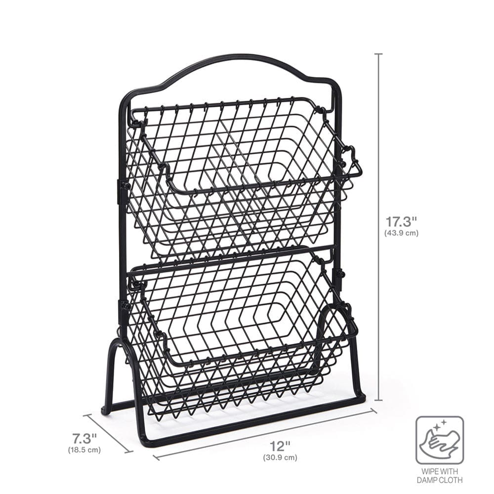 Grid 2 Tier Storage Basket - Image 5