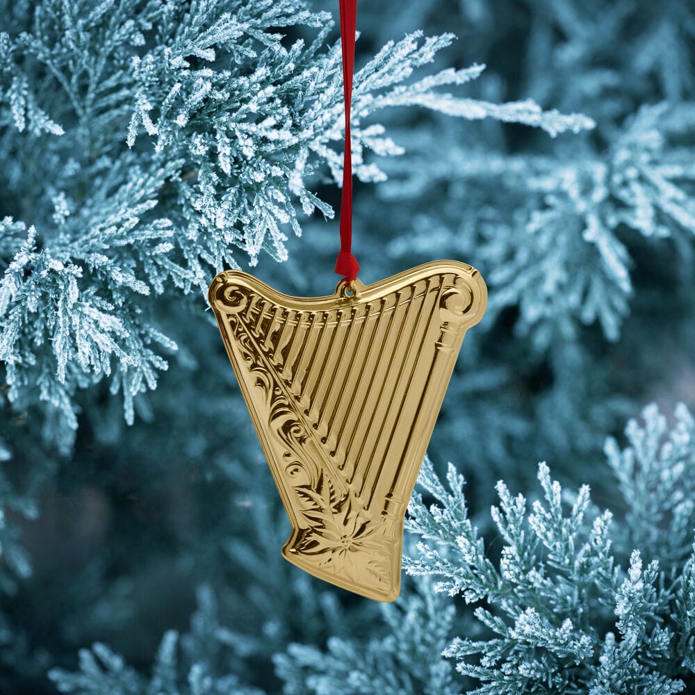 2024 Gold Plated Harp Musical Instrument Ornament. 3rd Edition - Image 2