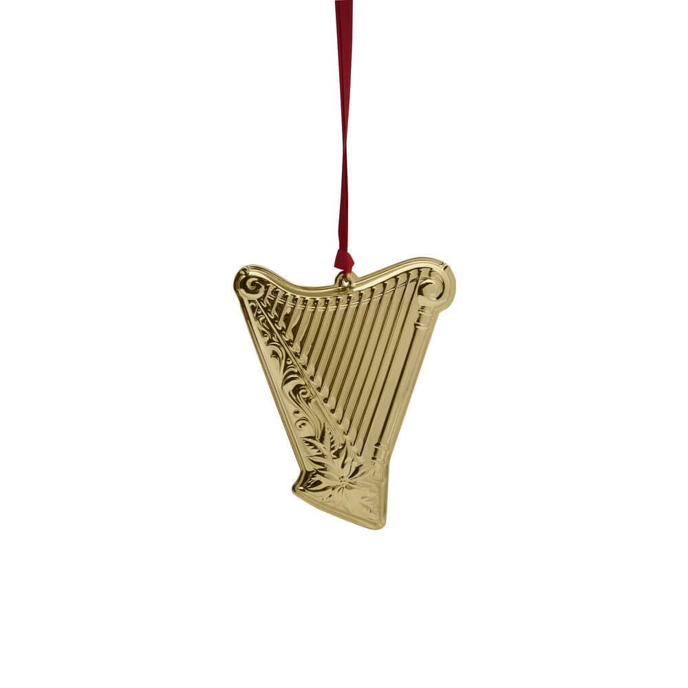 2024 Gold Plated Harp Musical Instrument Ornament. 3rd Edition - Image 3