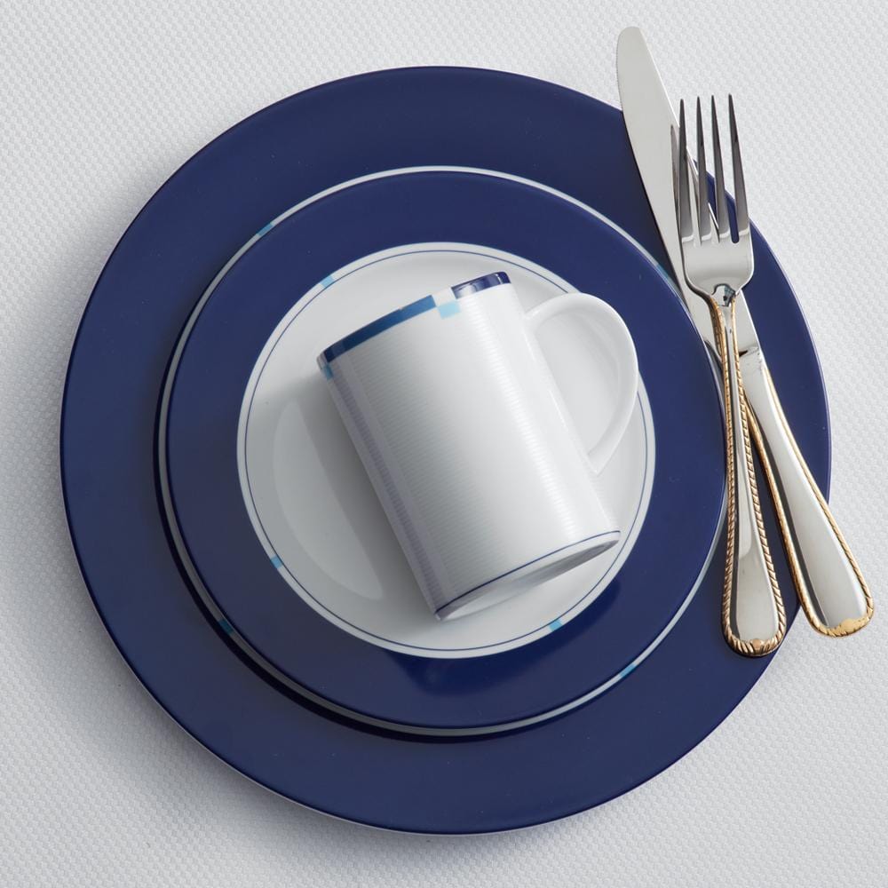 Jet Set Blue Accent Salad Plate - Image 3