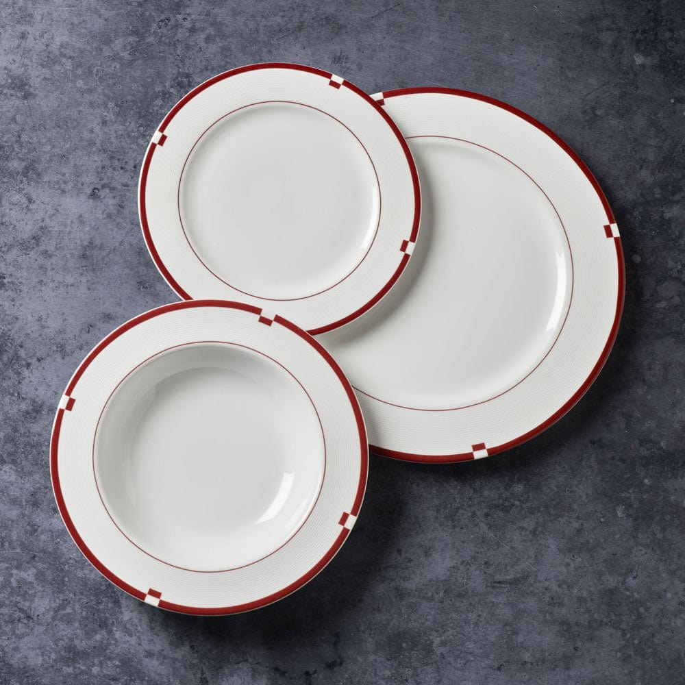 Jet Set Red Set of 4 Dinner Plates - Image 2