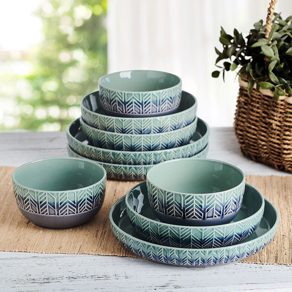 Osborne 9 Piece Dinnerware Bowl Set. Service for 3 - Image 3