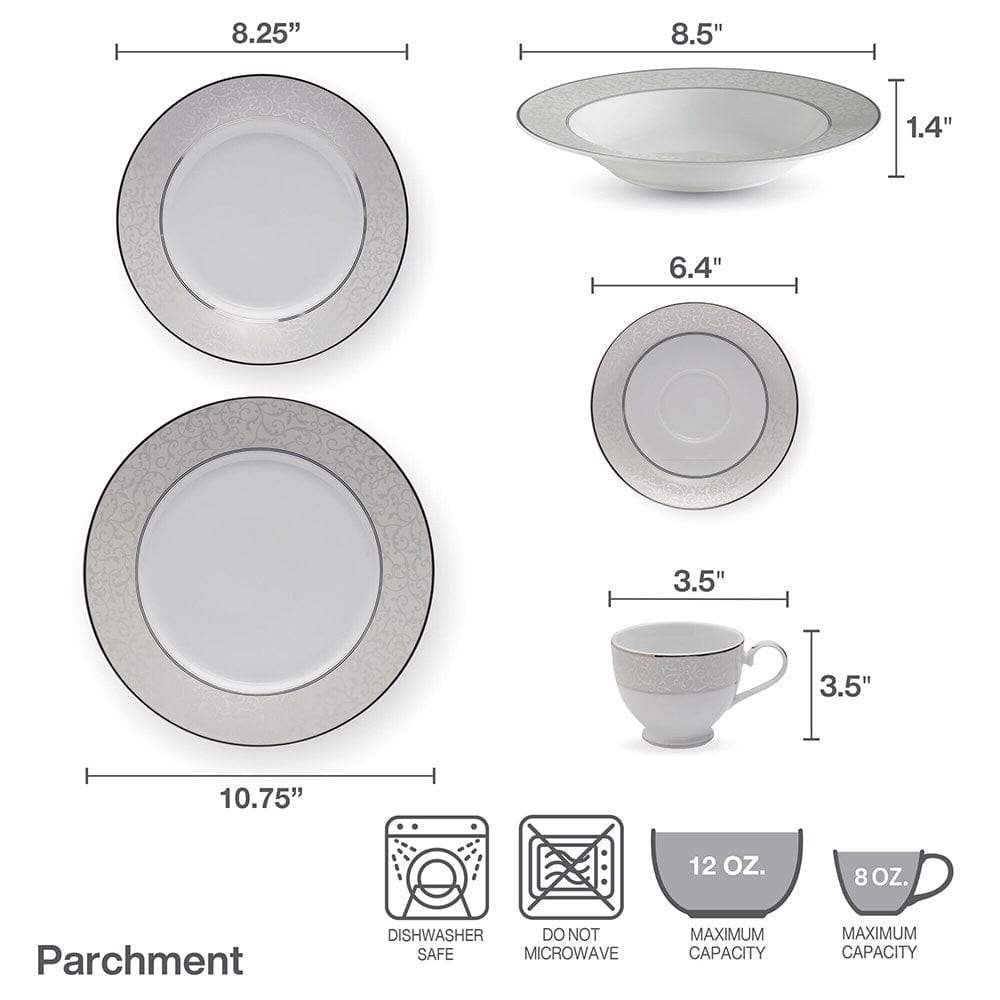 Parchment 40 Piece Dinnerware Set. Service for 8 - Image 5
