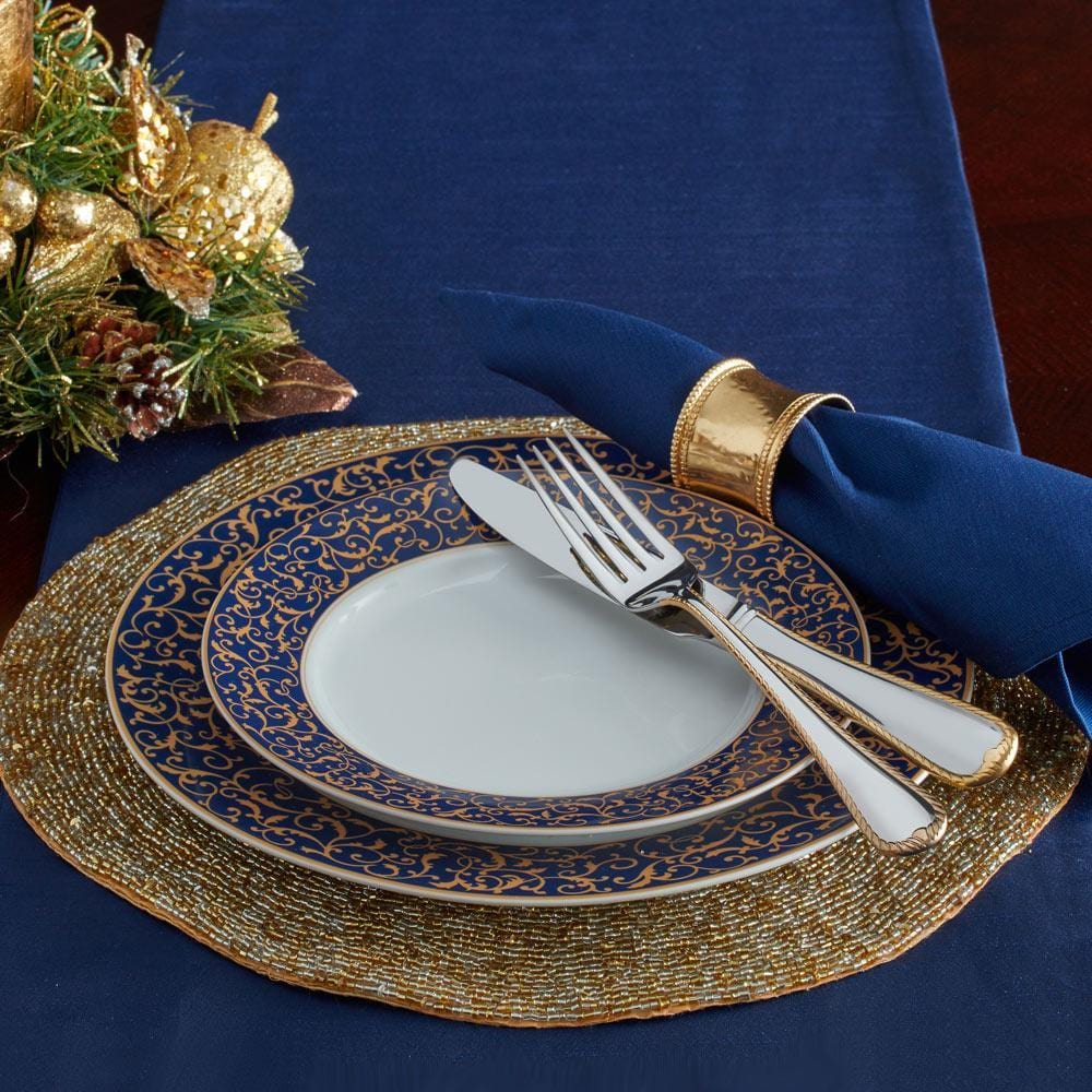 Parchment Cobalt Set of 4 Salad Plates - Image 2