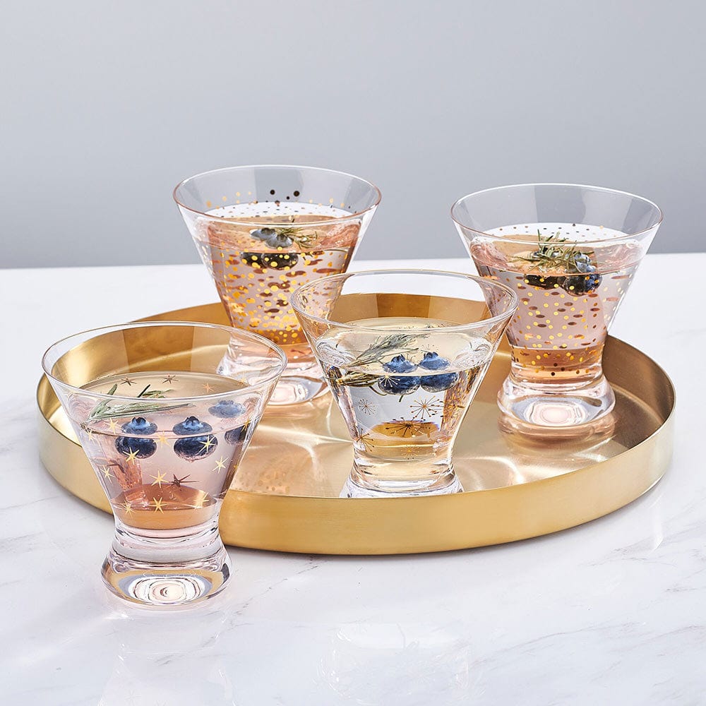 Party Set of 4 Stemless Martini Glasses - Image 2