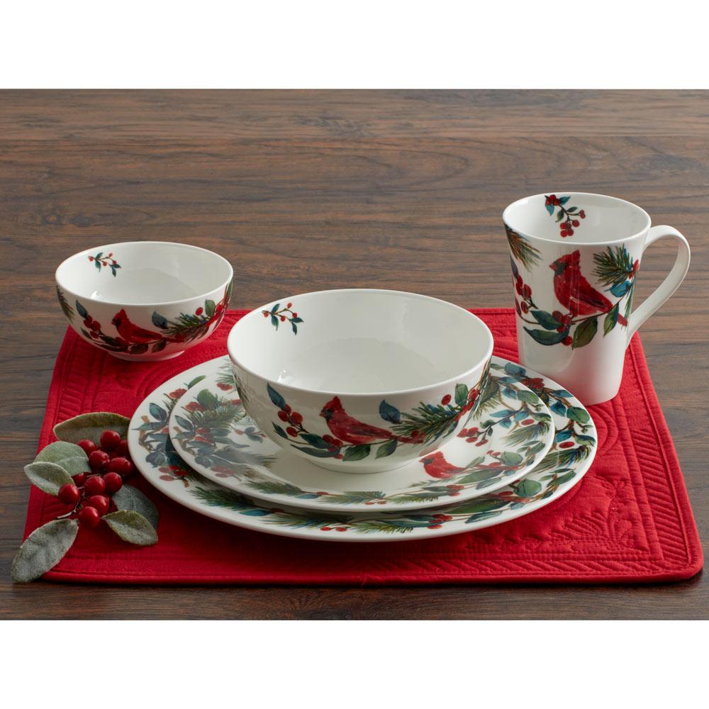 Winter Cardinal Set of 4 Fruit Bowls - Image 2